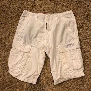 White Cargo Shorts